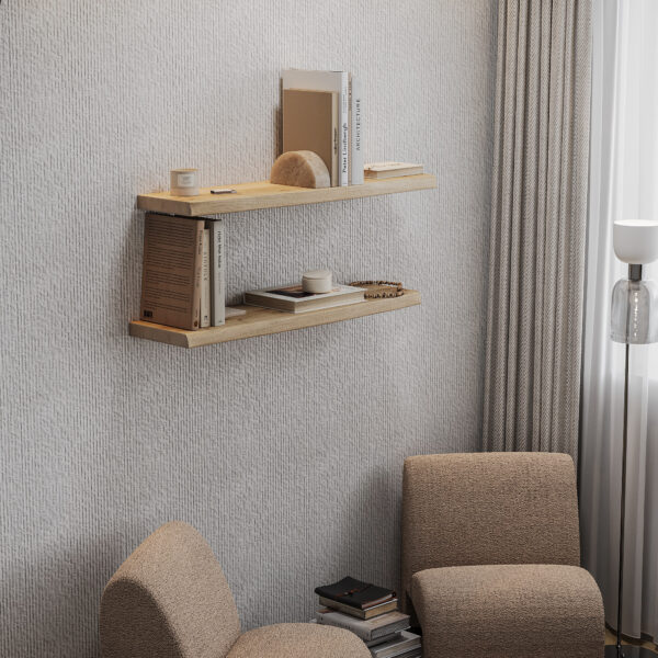Eiken wandplank boom