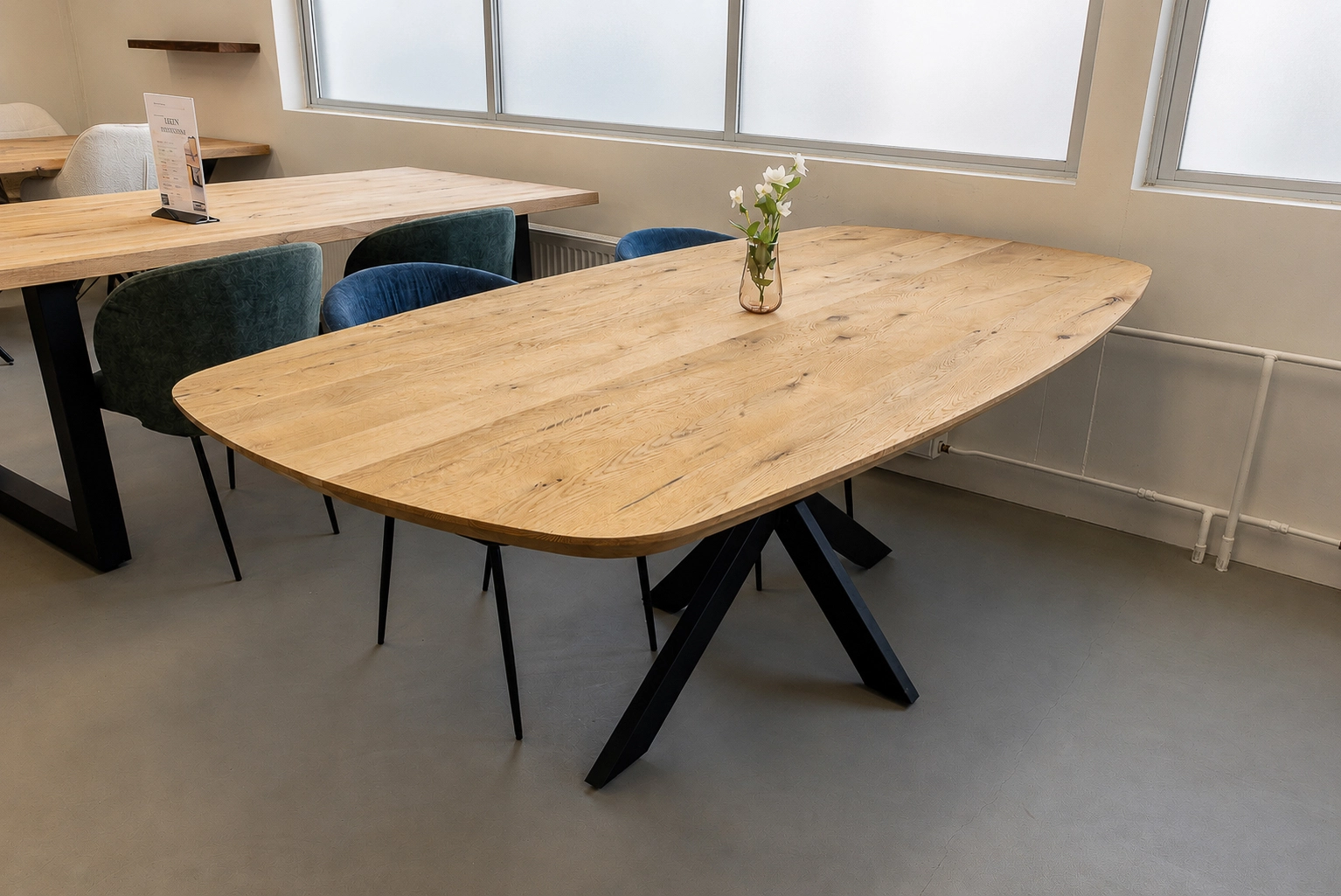 Eiken tafel Deens ovaal