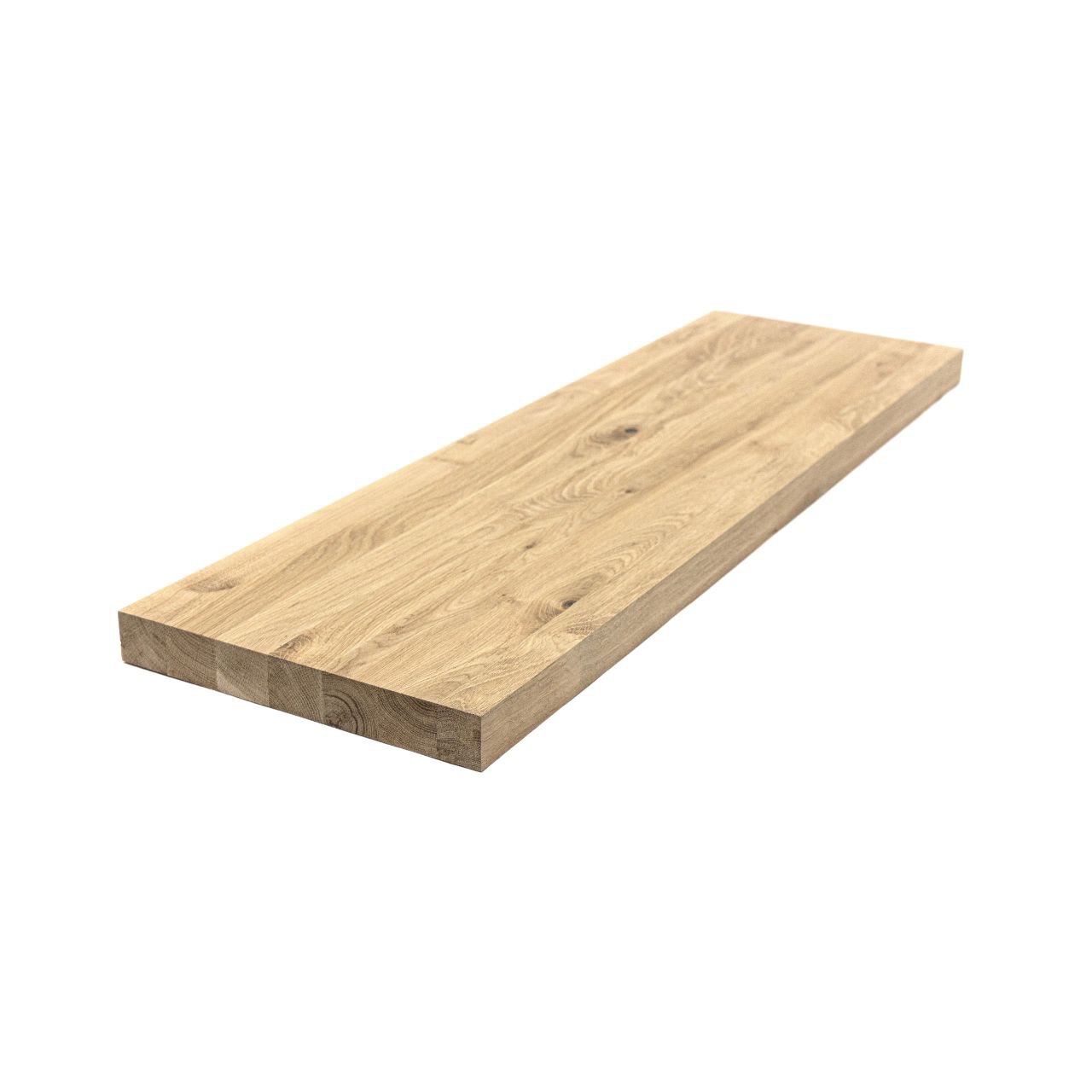Eiken wandplank recht