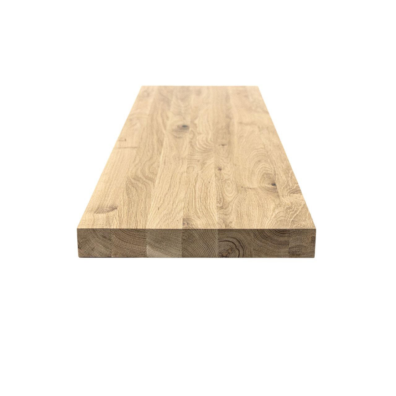 Eiken wandplank recht