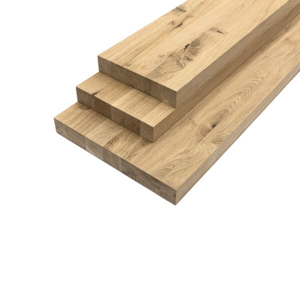 Eiken wandplank recht