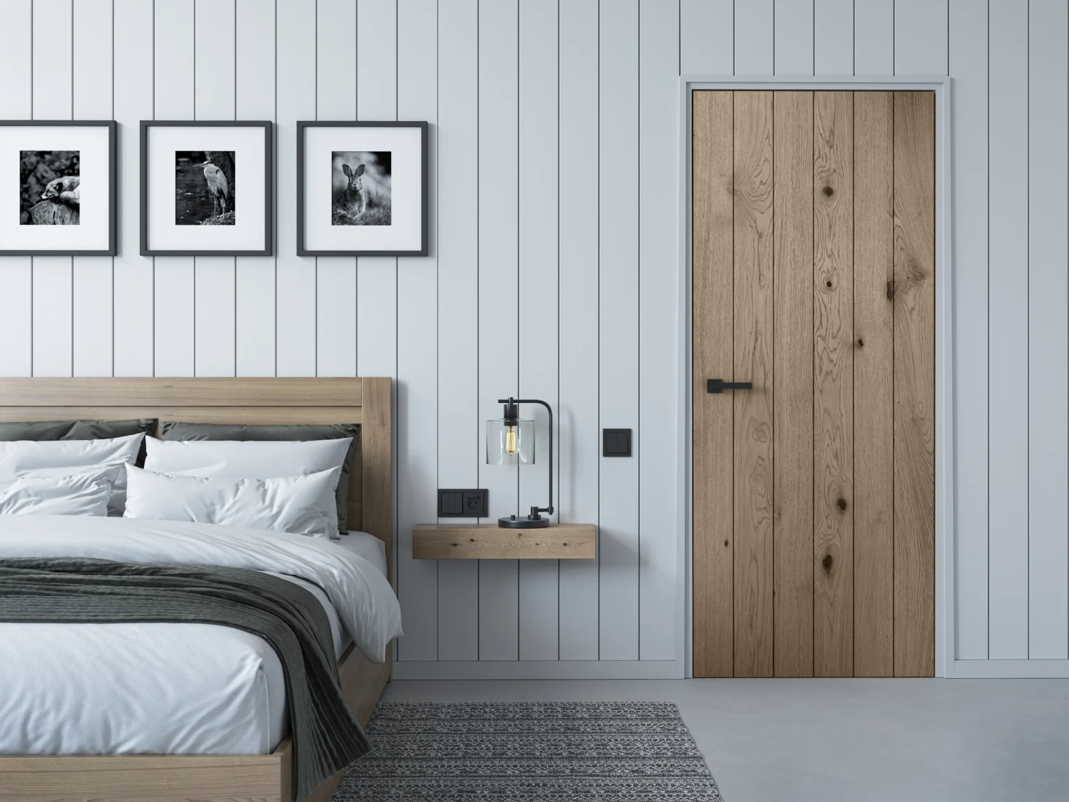 Eiken deur vlak - verticaal