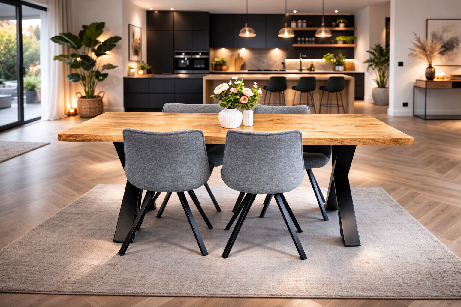 Tafelblad recht - Massief mango - 60 mm (incl. poot) - Afbeelding 6