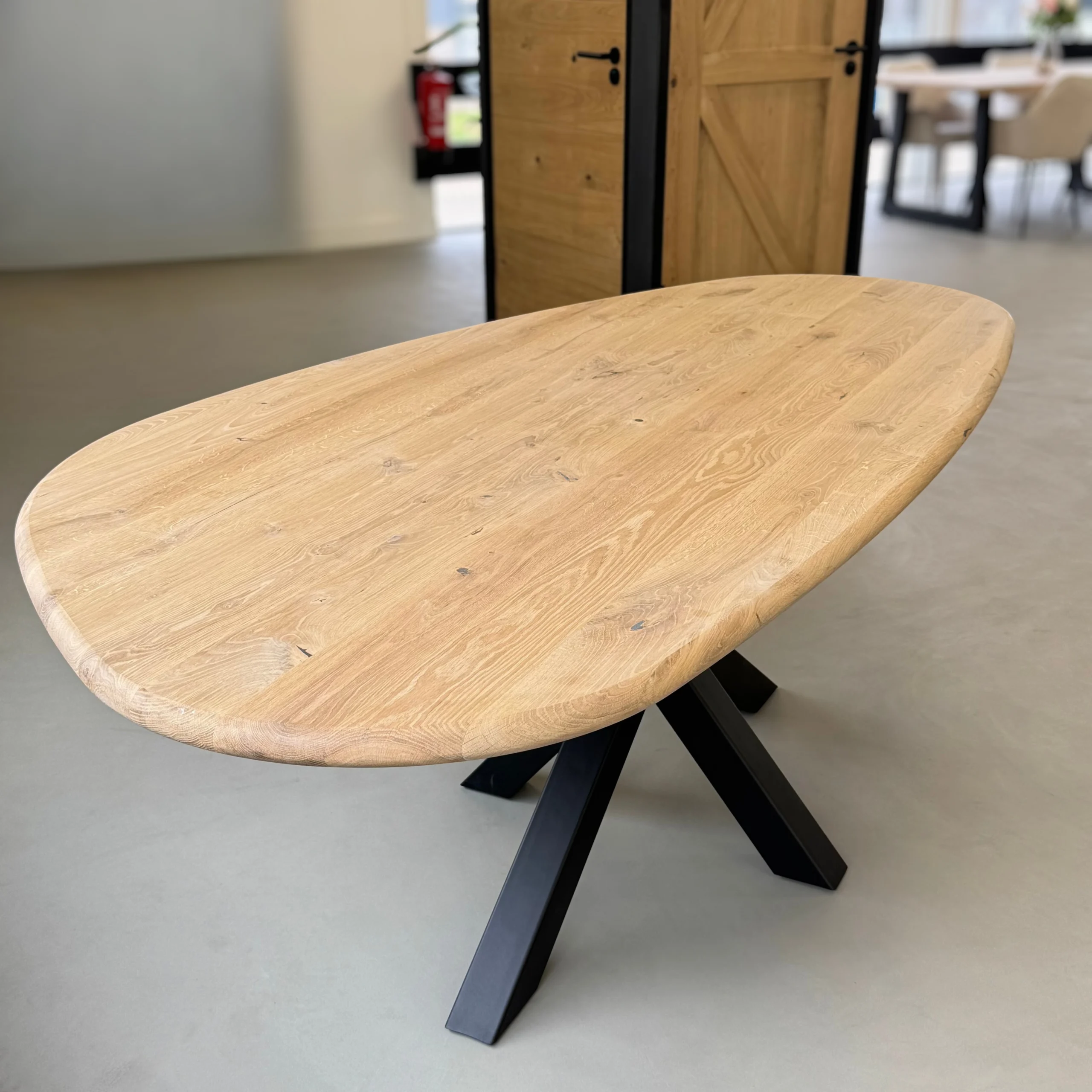 Tafelblad organisch (druppelvorm) – Massief eiken – 40 mm - Afbeelding 2