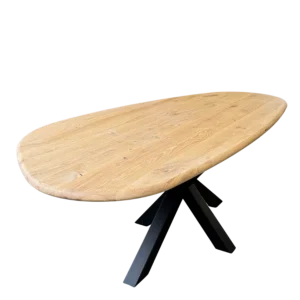 Tafelblad organisch (druppelvorm) – Massief eiken – 40 mm