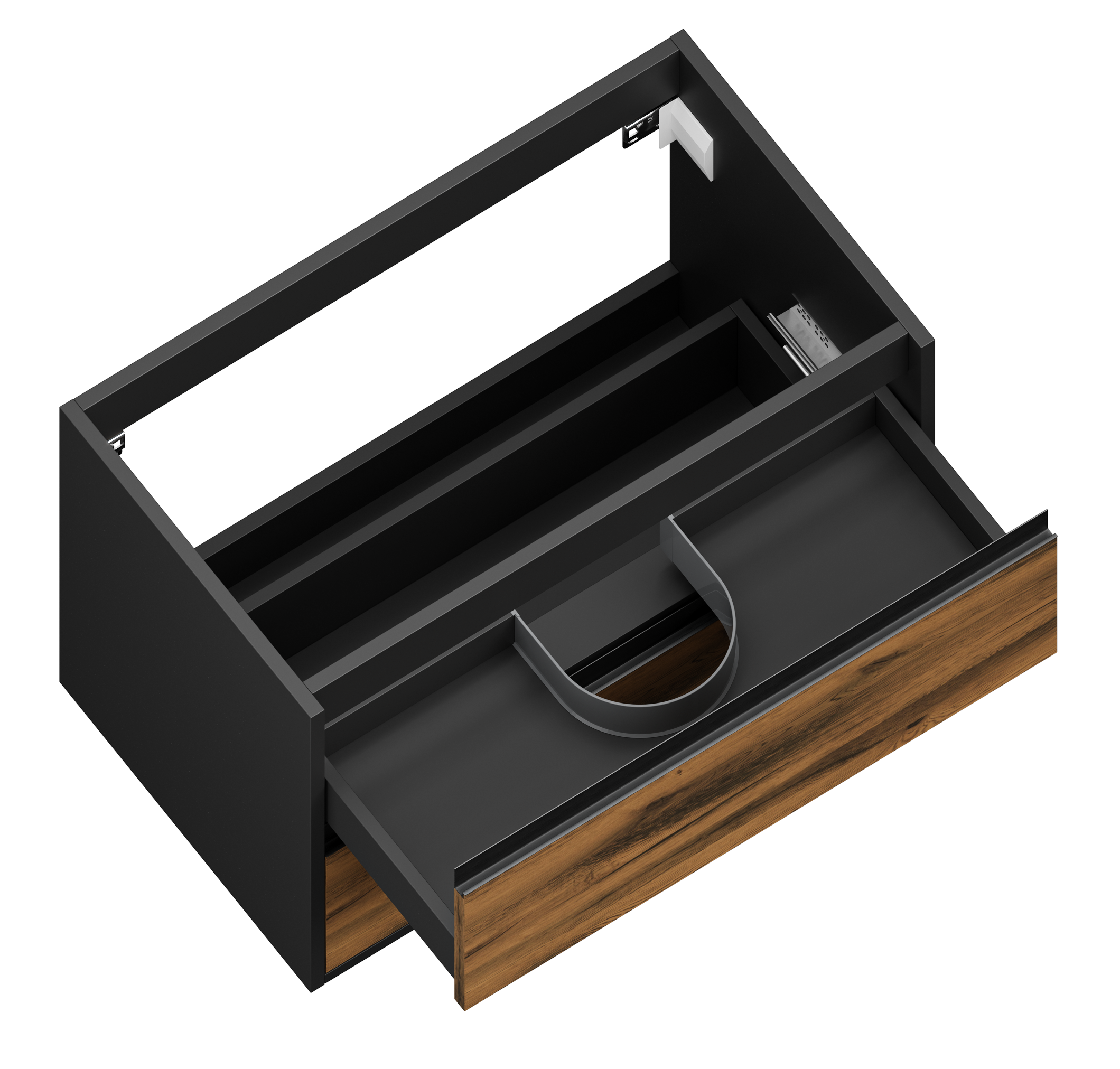 Badkamer onderkast - Parma - Atik wood/ Black - Afbeelding 2