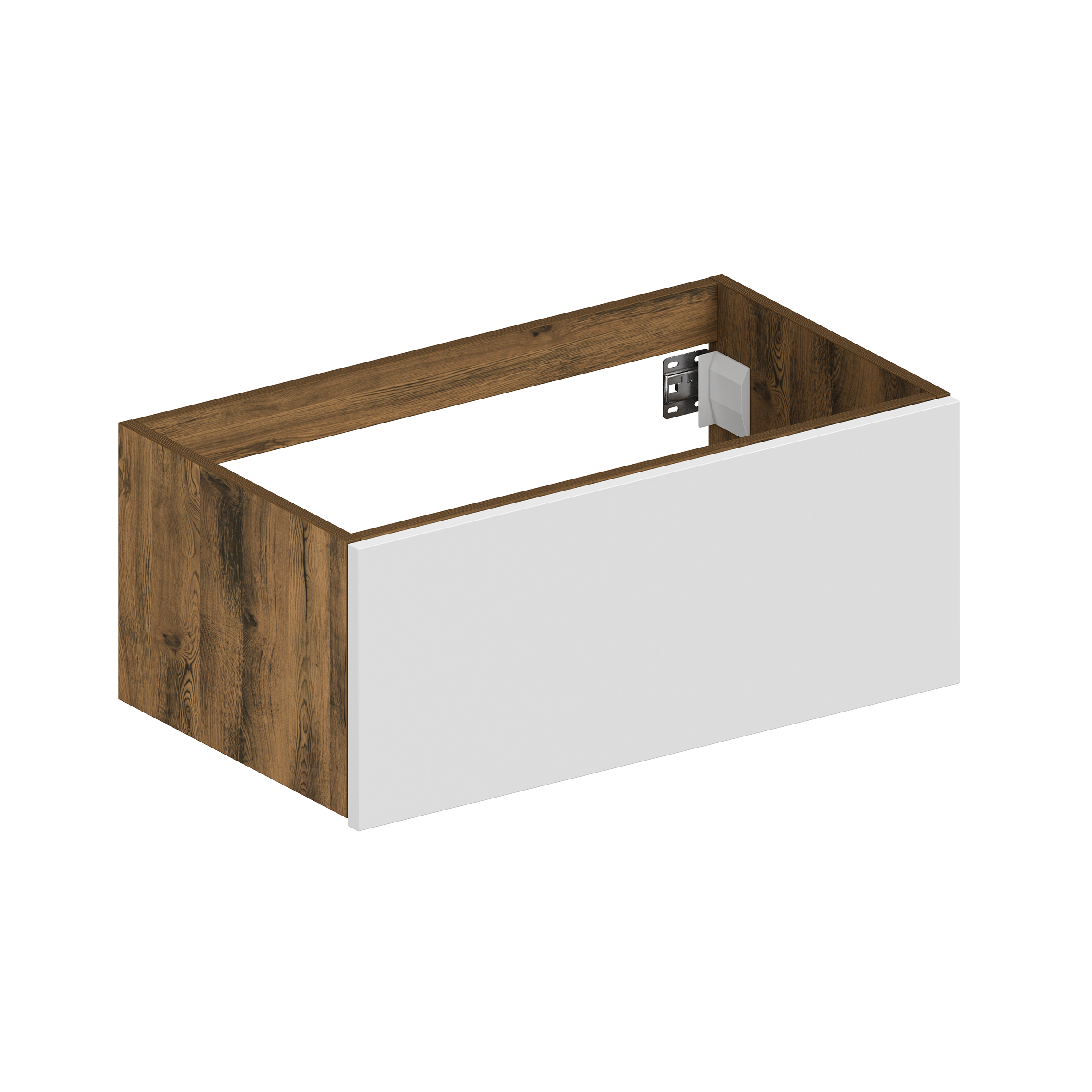 Badkamer – Onderkast – Quito – Mat Wit/ Atik wood