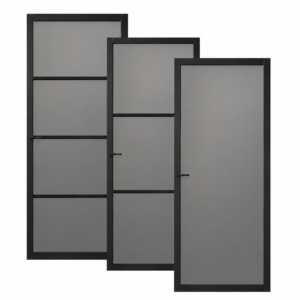 Staal look deur - Ruit - Rookglas