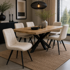 Stoel Liset - Lederlook - Off white