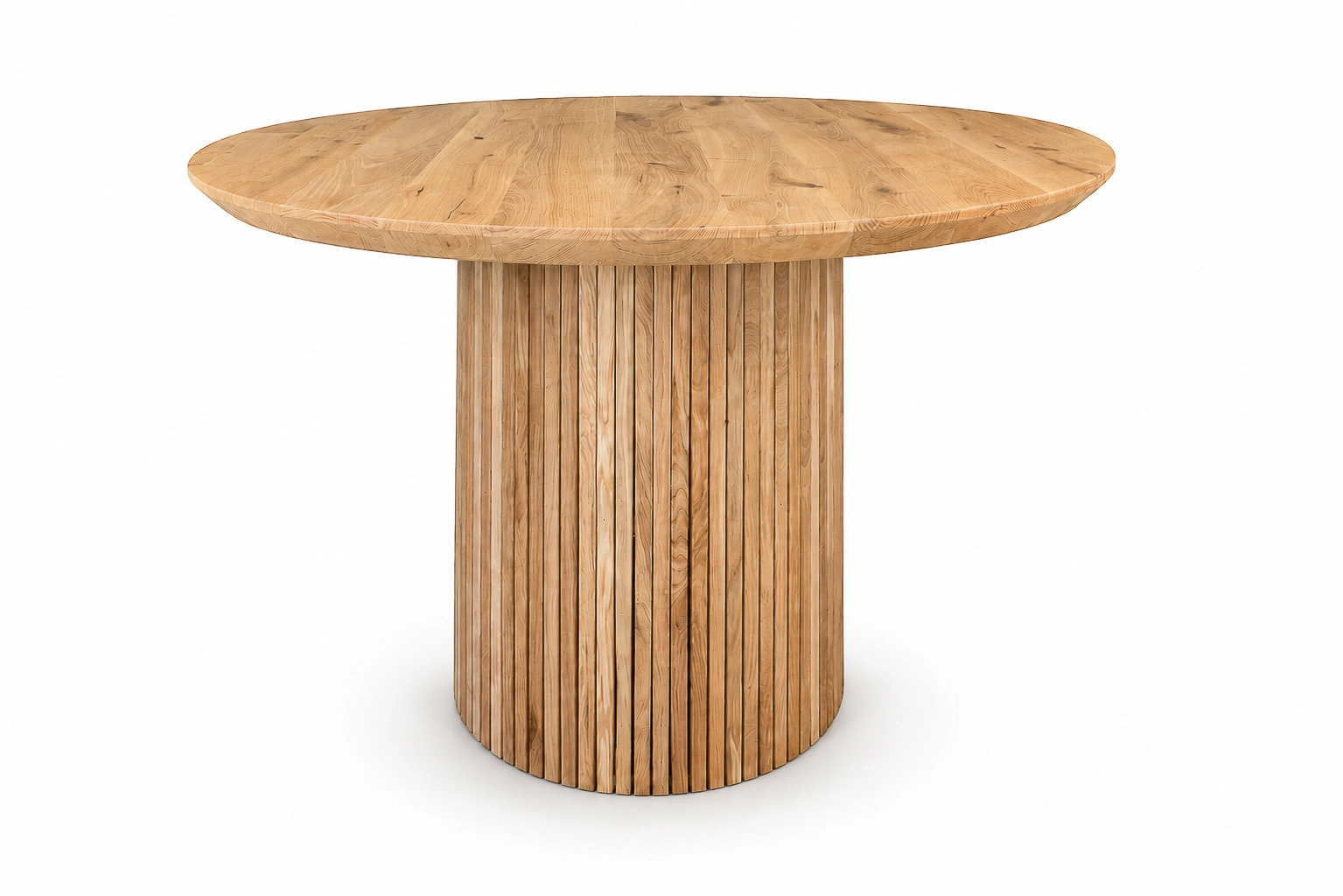 Tafelblad rond – Massief eiken – 40 mm (facet rand) - Afbeelding 2