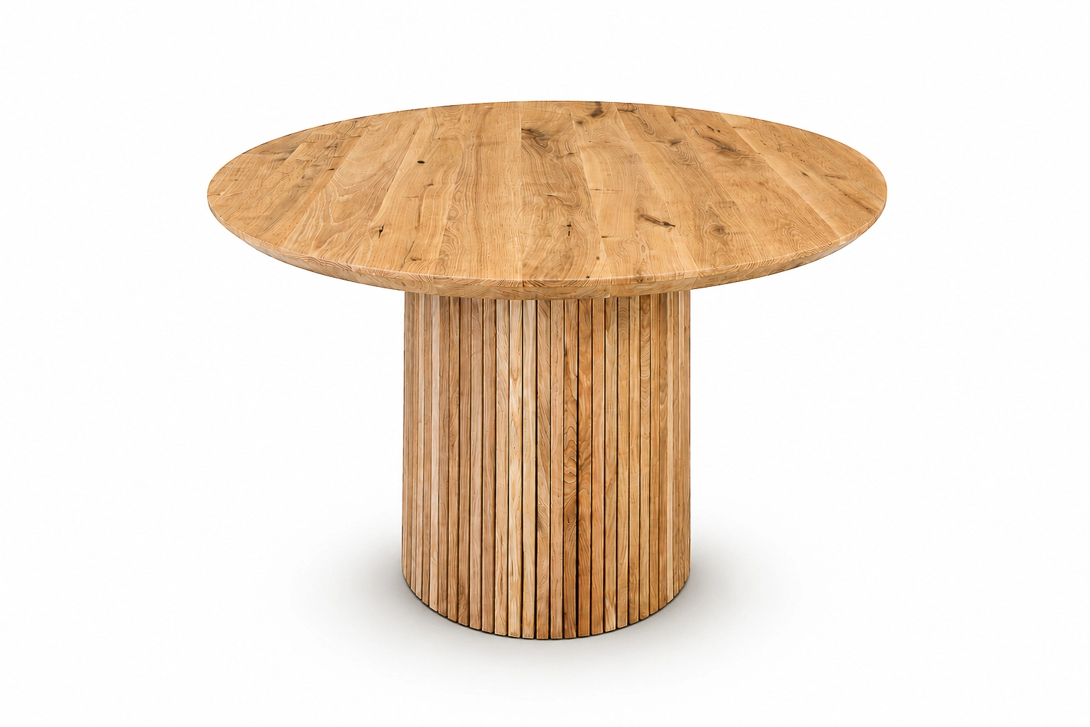 Tafelblad rond – Massief eiken – 40 mm (facet rand)